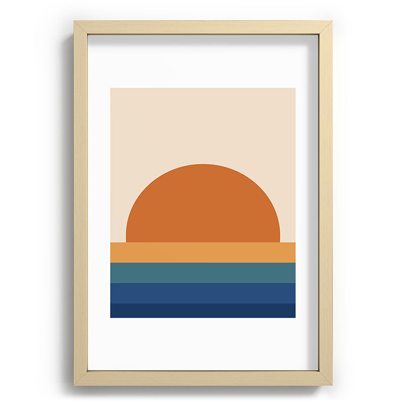 70's Retro Sunset Framed Art Print
