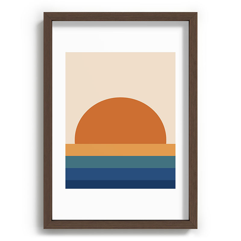 70's Retro Sunset Framed Art Print