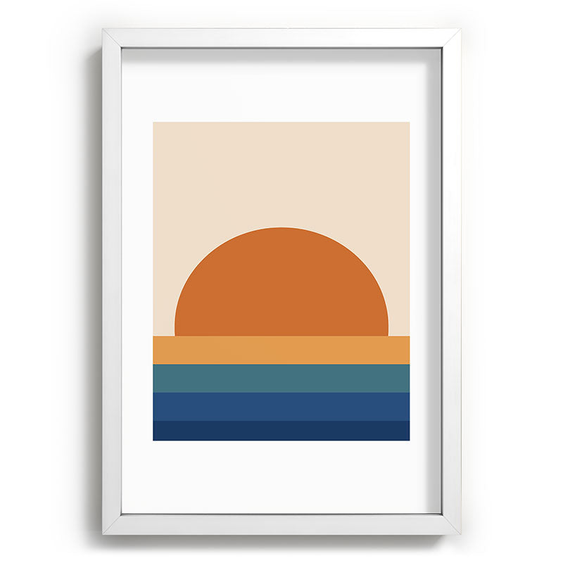 70's Retro Sunset Framed Art Print