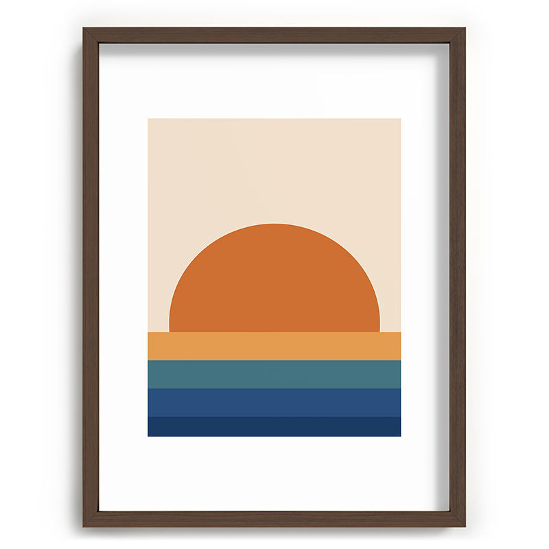 70's Retro Sunset Framed Art Print