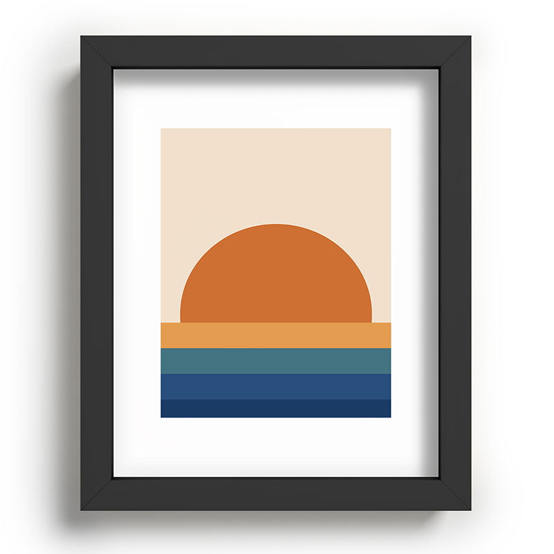 70's Retro Sunset Framed Art Print
