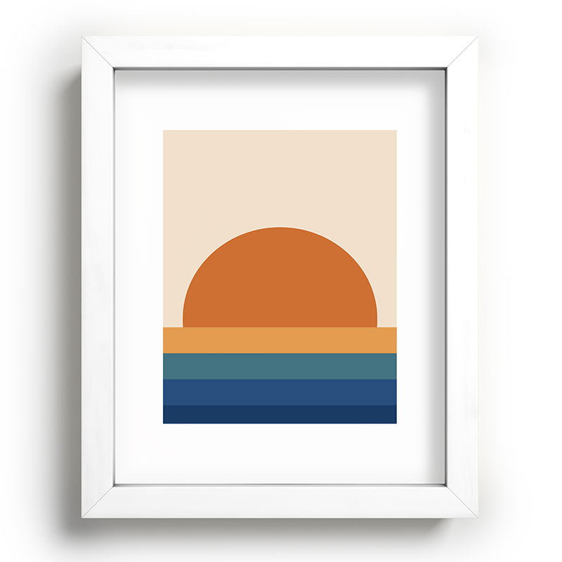 70's Retro Sunset Framed Art Print