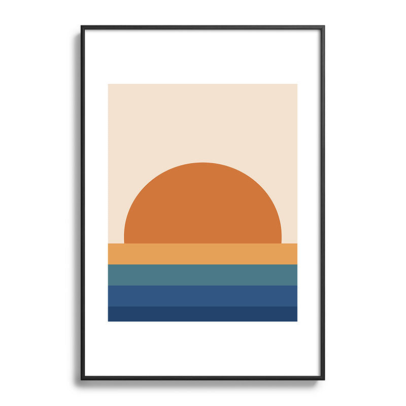 70's Retro Sunset Framed Art Print