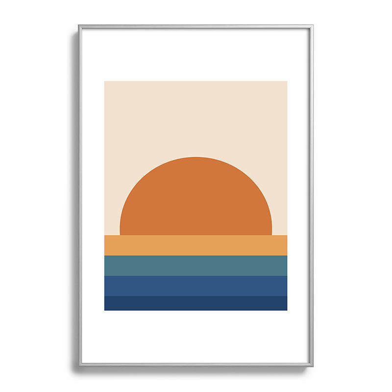 70's Retro Sunset Framed Art Print