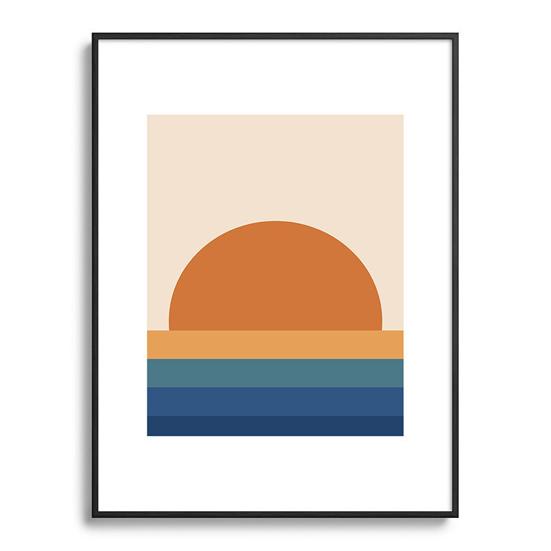 70's Retro Sunset Framed Art Print