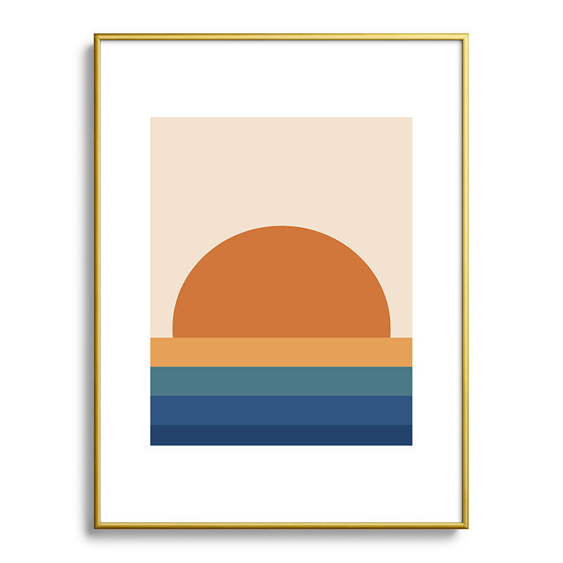 70's Retro Sunset Framed Art Print