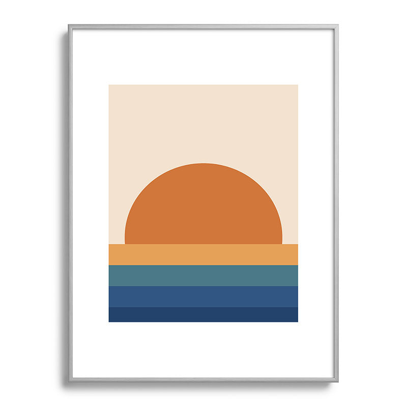 70's Retro Sunset Framed Art Print