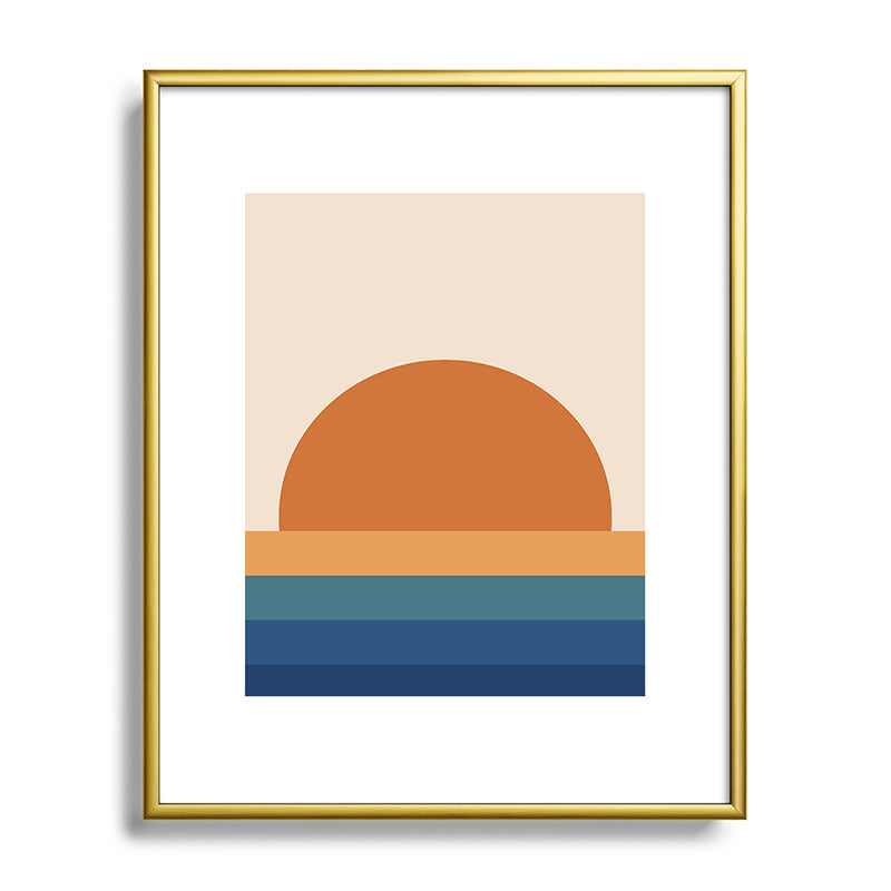 70's Retro Sunset Framed Art Print