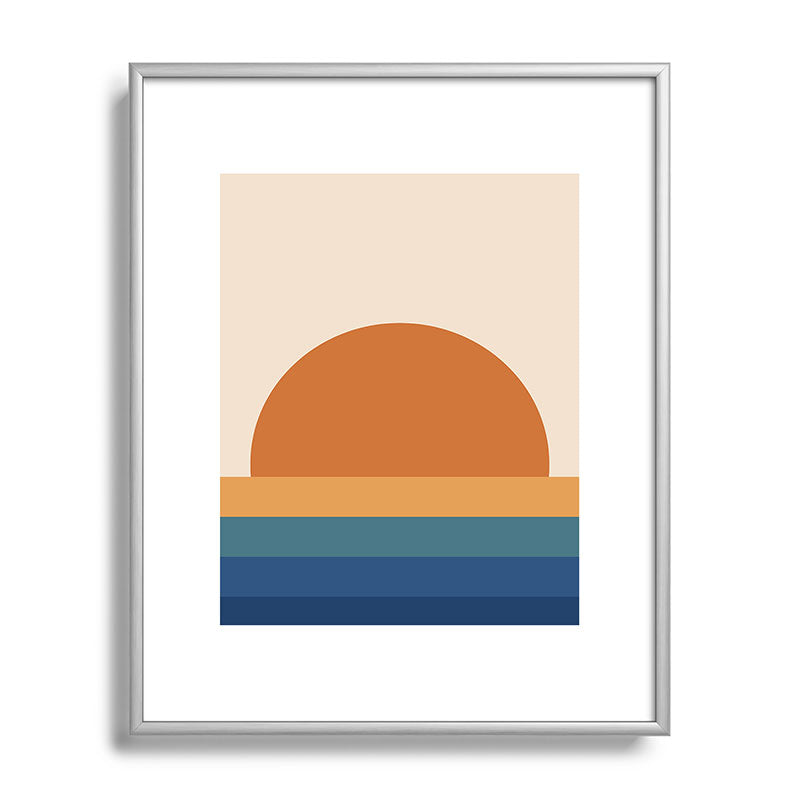 70's Retro Sunset Framed Art Print