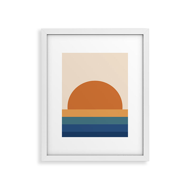70's Retro Sunset Framed Art Print
