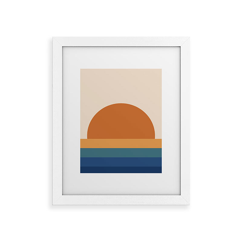70's Retro Sunset Framed Art Print