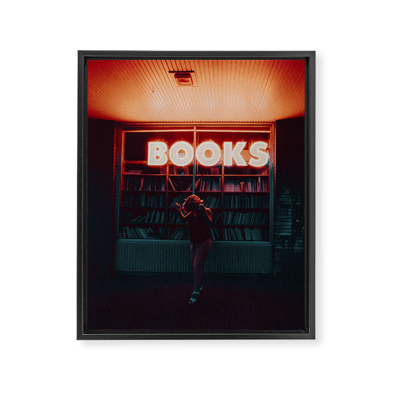 "books!" Framed Canvas Print