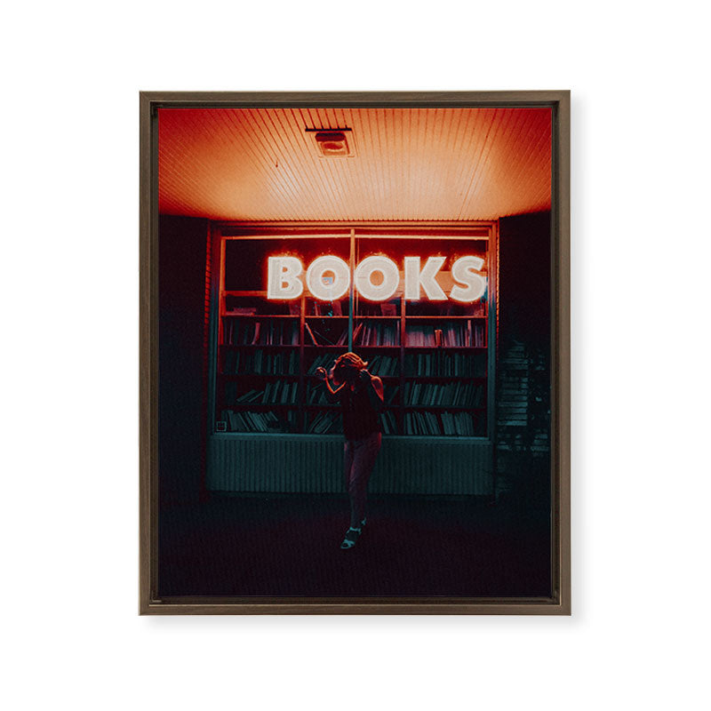 "books!" Framed Canvas Print