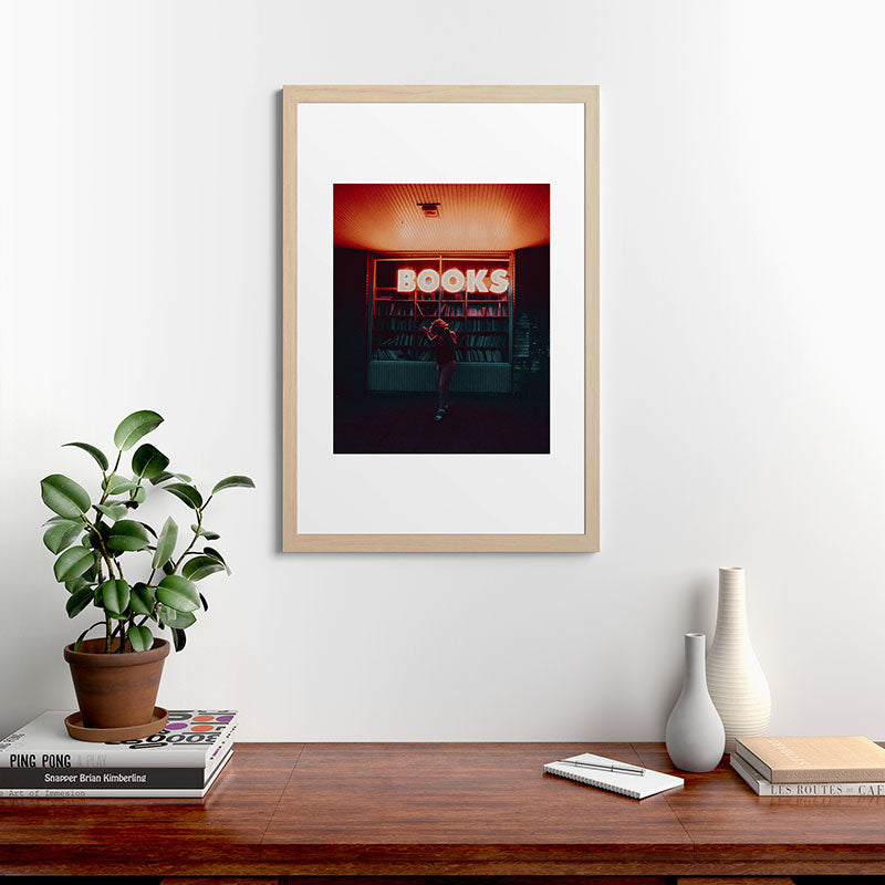 "books!" Framed Art Print