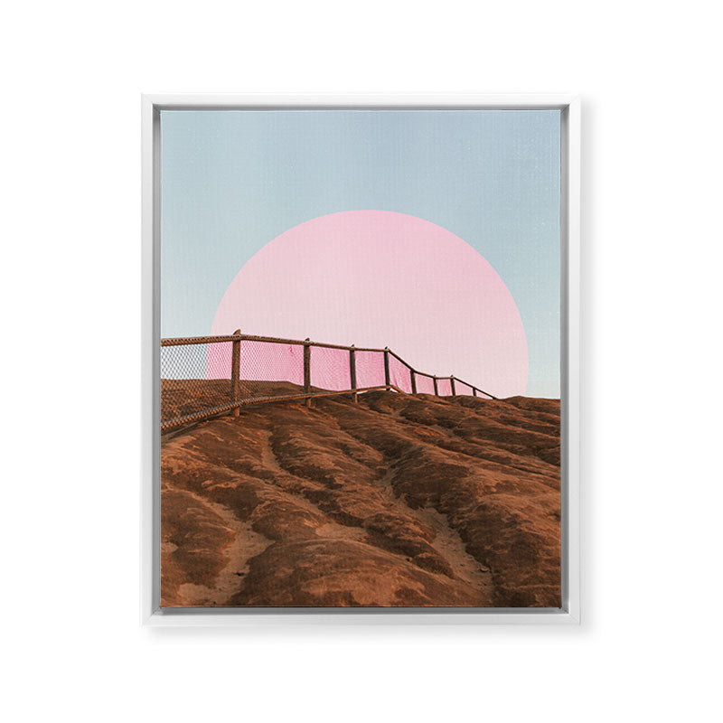 "cotton candy skies" Framed Canvas Print