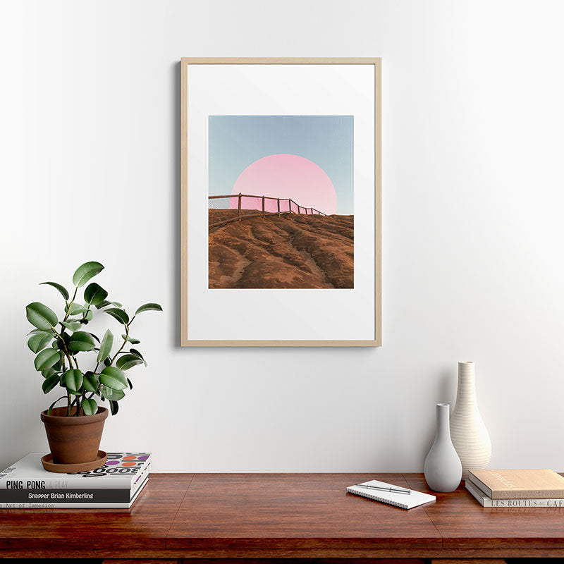 "cotton candy skies" Framed Art Print