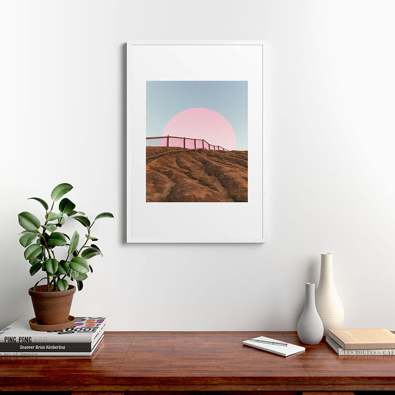 "cotton candy skies" Framed Art Print
