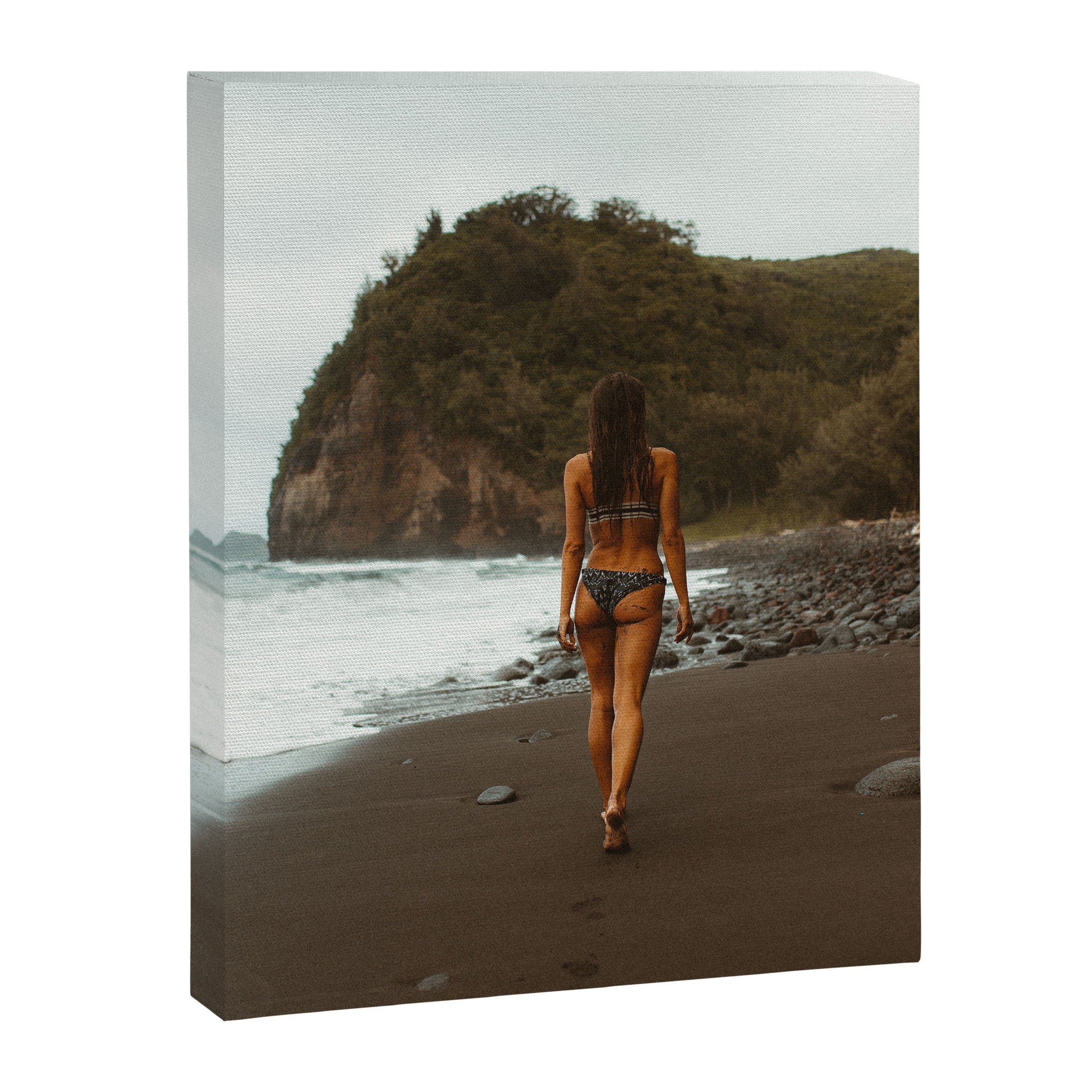 "stormy beach" Canvas Print