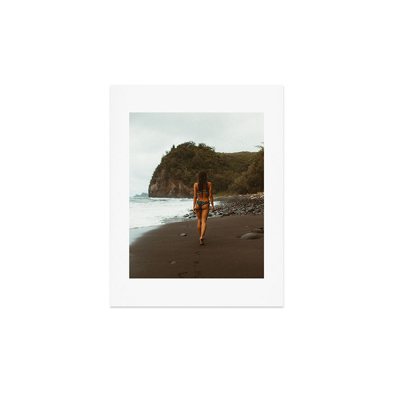 "stormy beach" Art Print