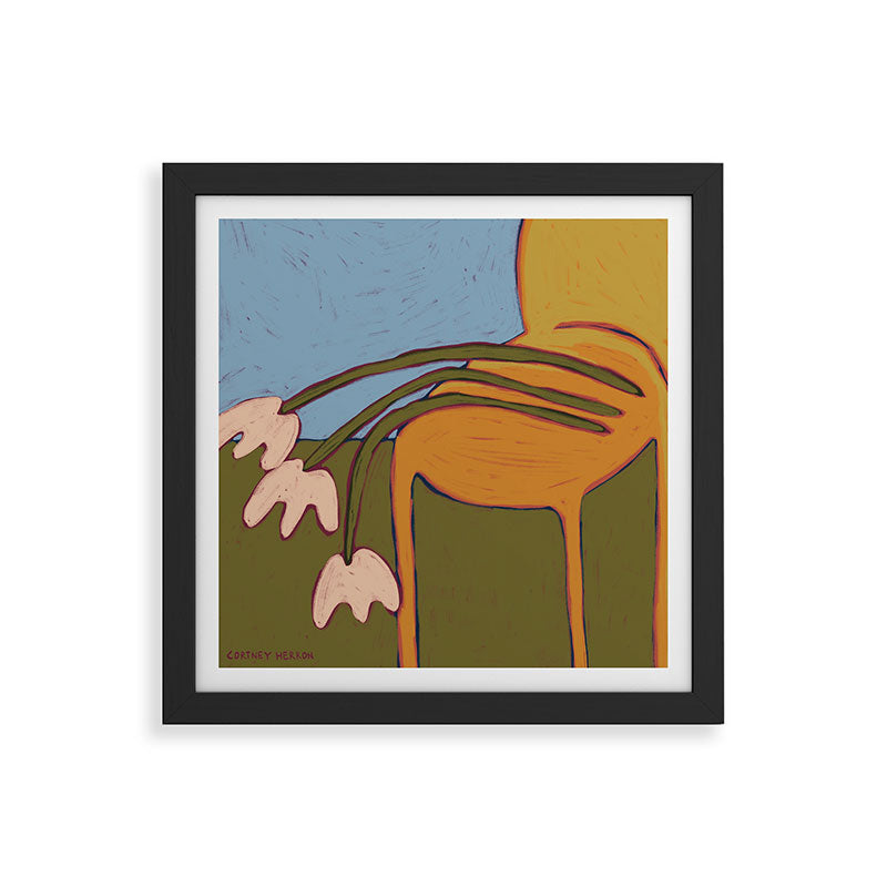 3 Flowers Framed Art Print