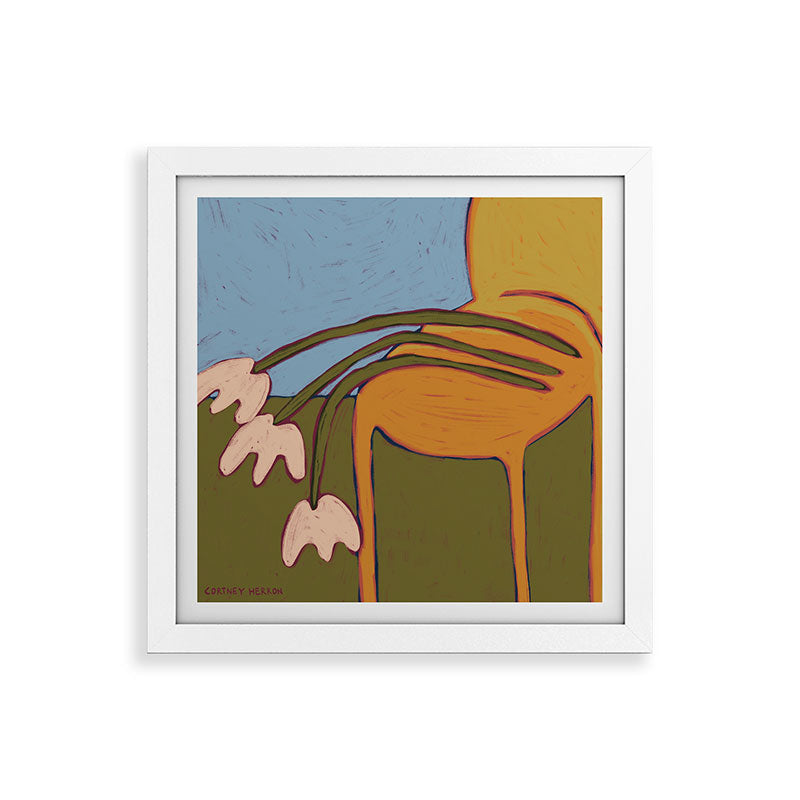 3 Flowers Framed Art Print