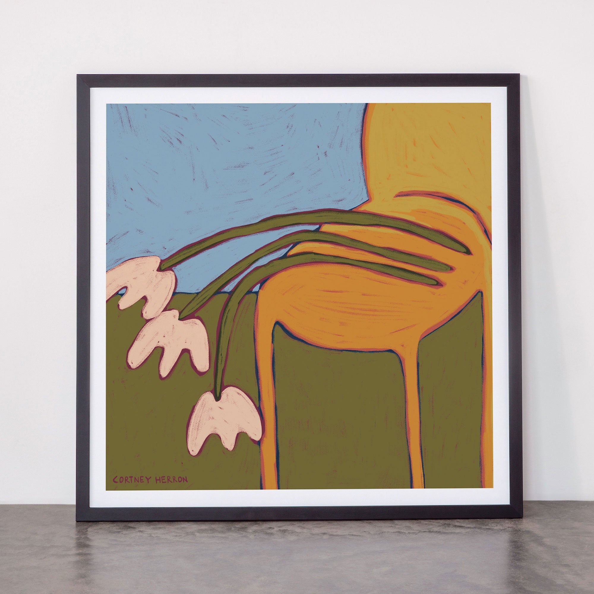 3 Flowers Framed Art Print