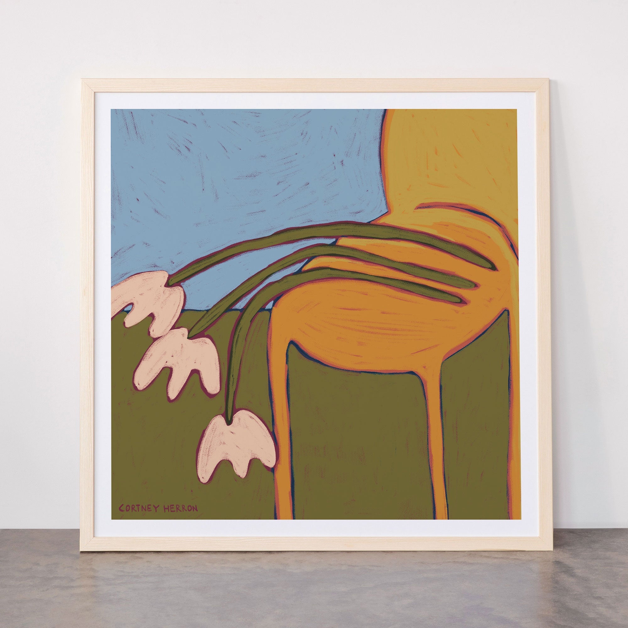 3 Flowers Framed Art Print
