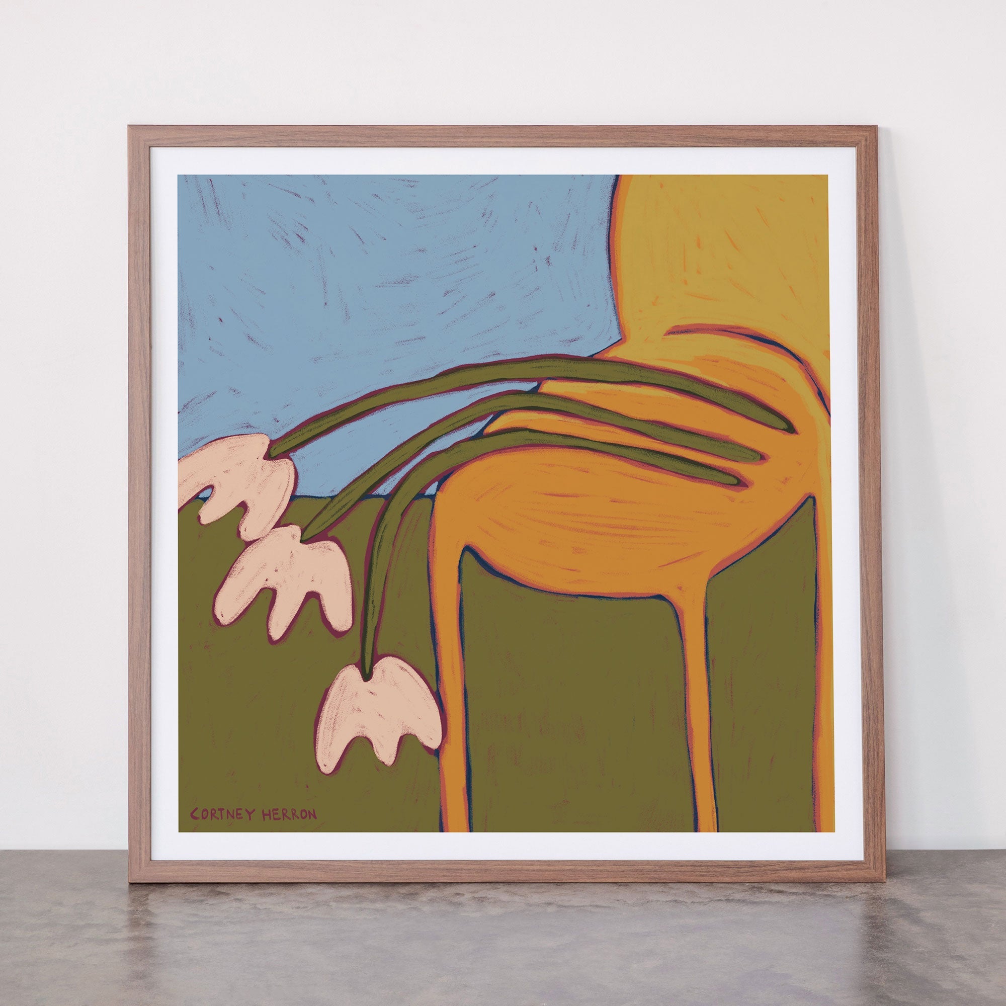 3 Flowers Framed Art Print