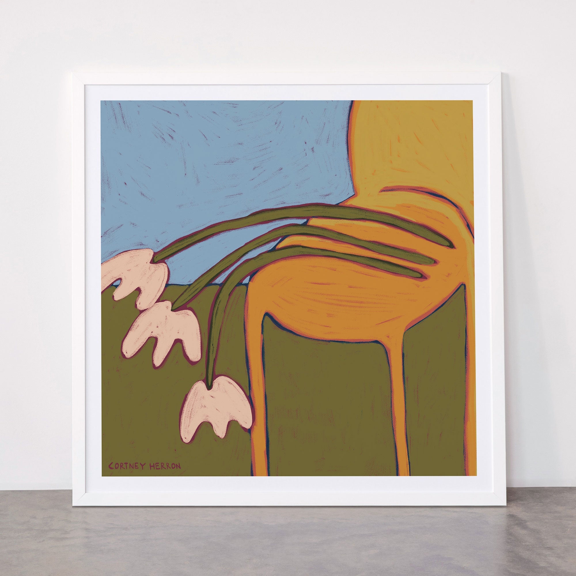 3 Flowers Framed Art Print
