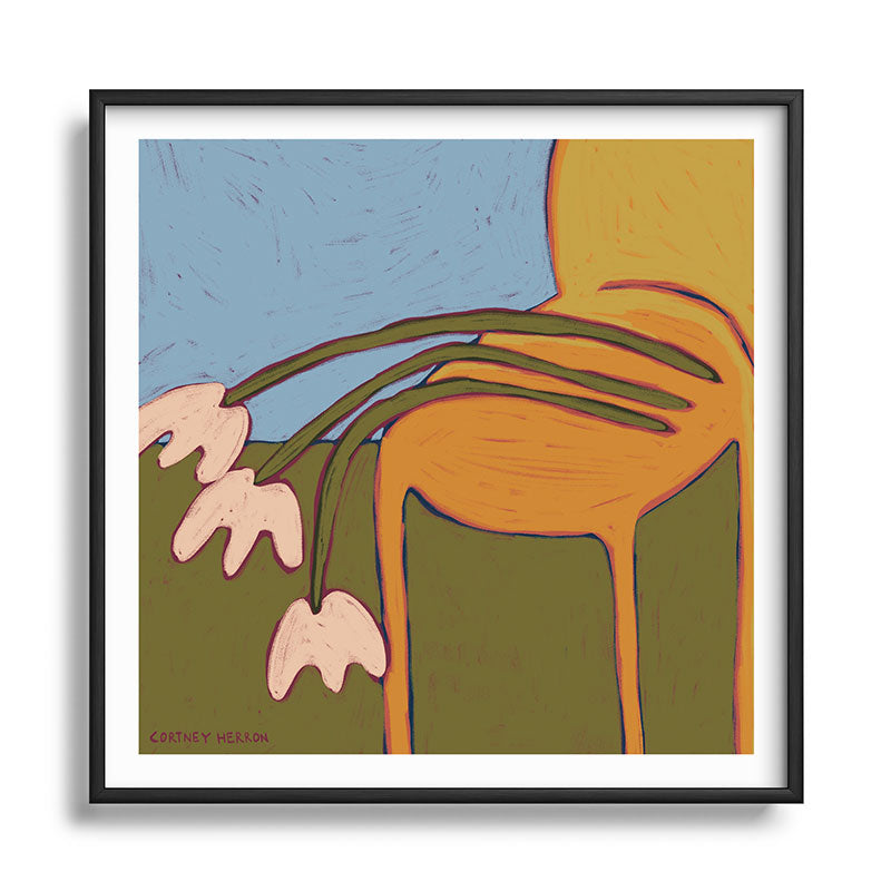 3 Flowers Framed Art Print