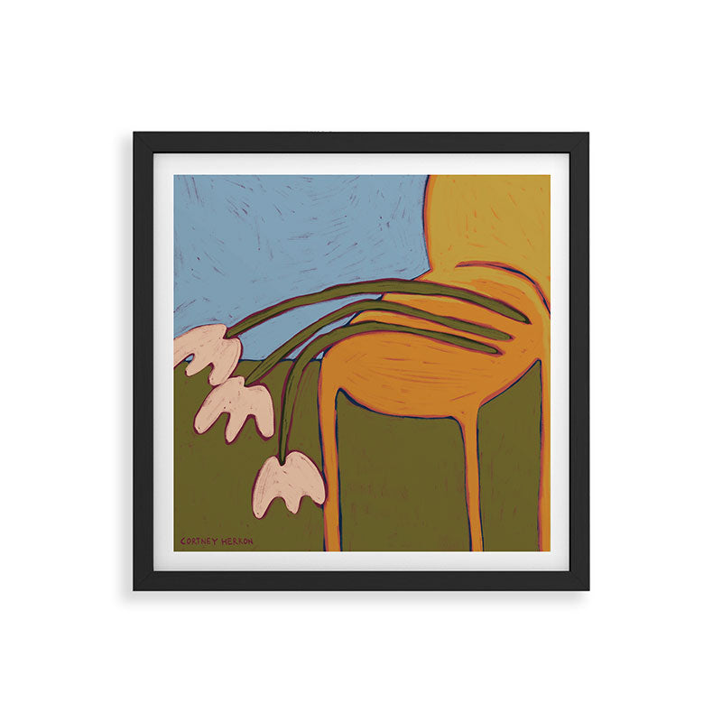 3 Flowers Framed Art Print