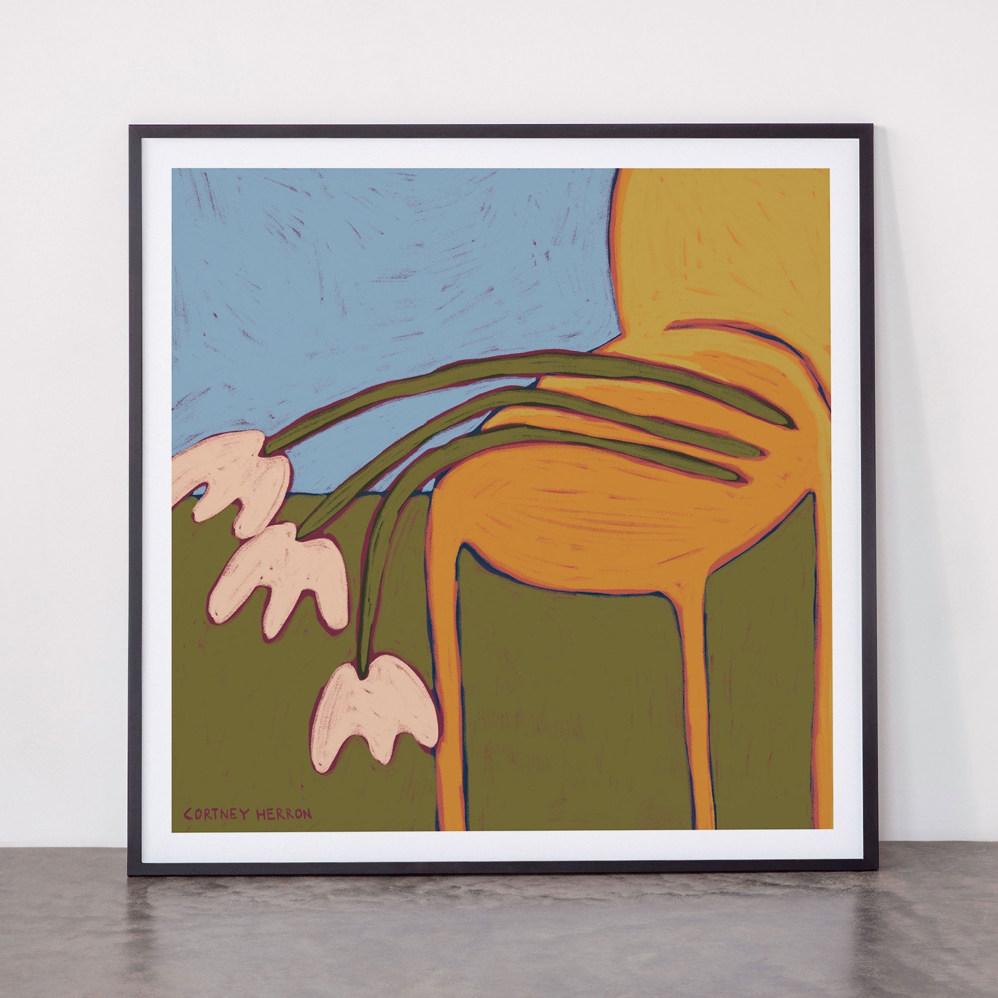 3 Flowers Framed Art Print