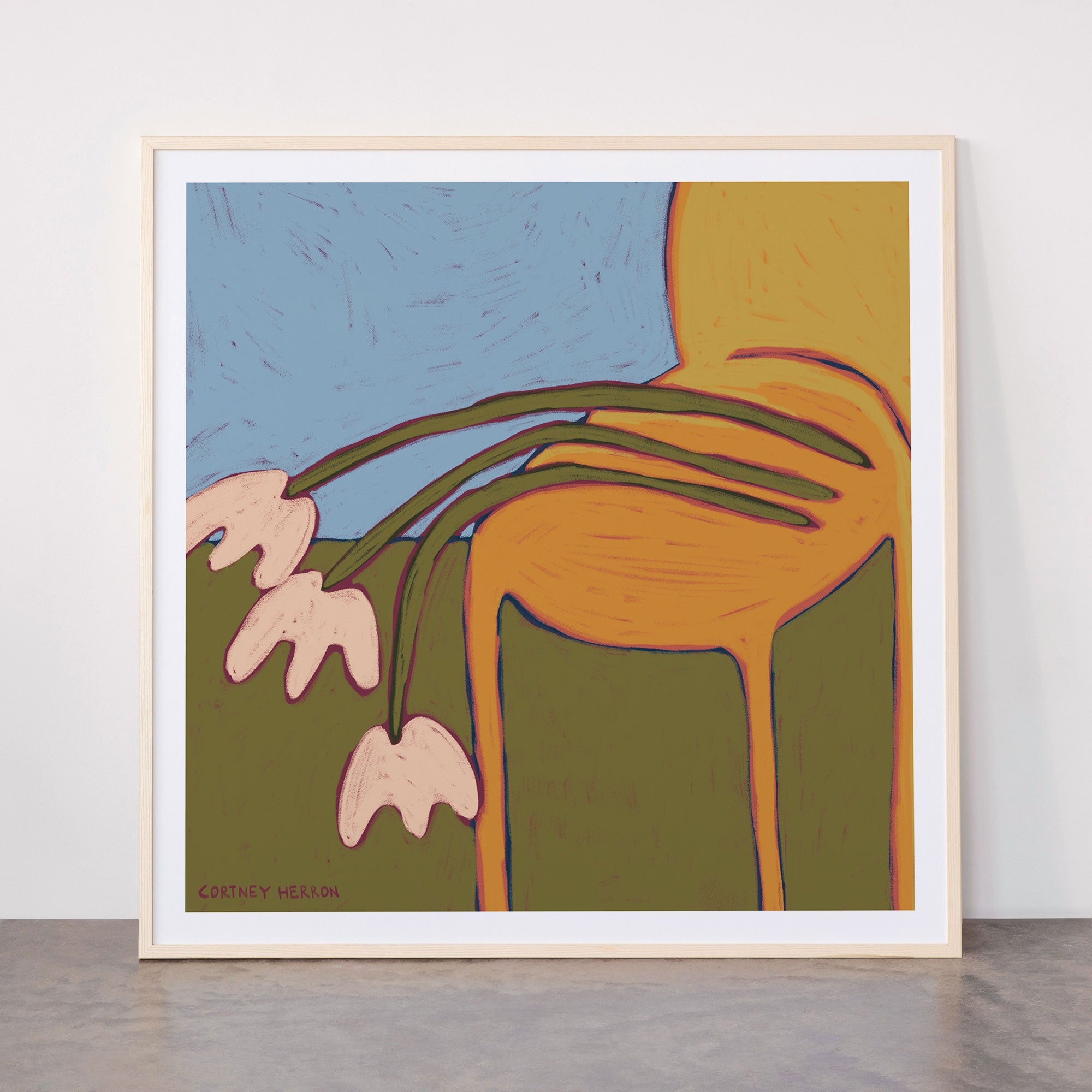 3 Flowers Framed Art Print
