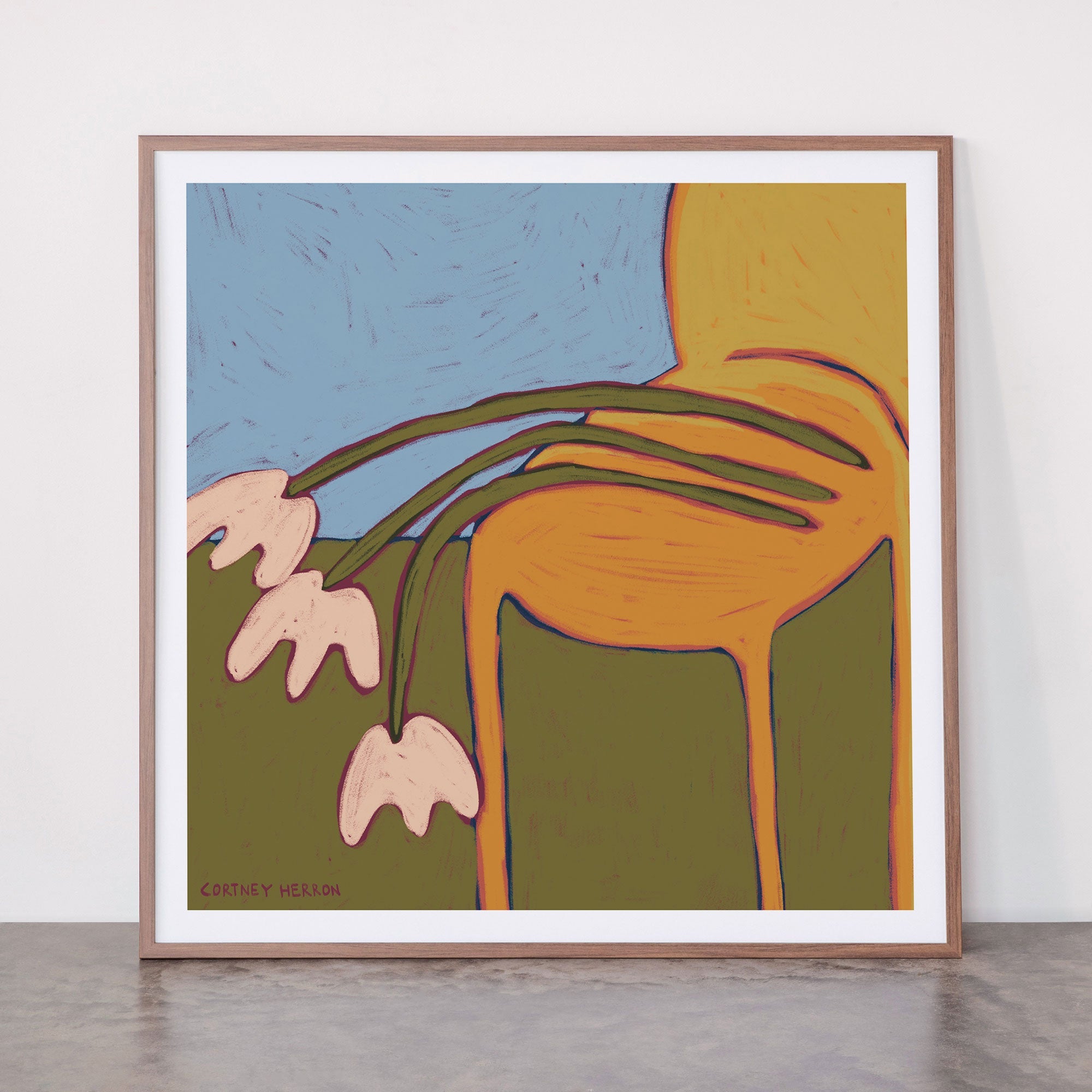 3 Flowers Framed Art Print