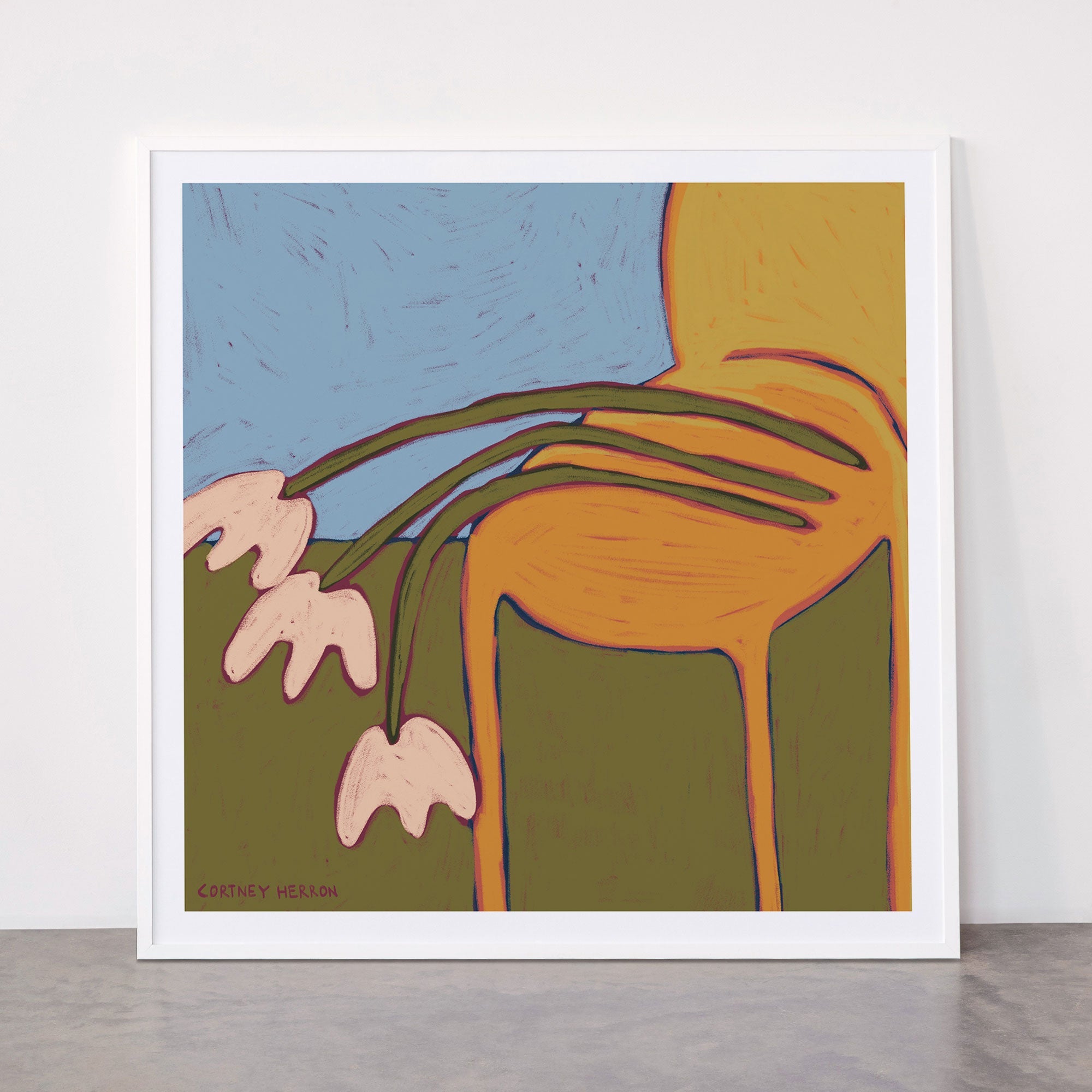 3 Flowers Framed Art Print