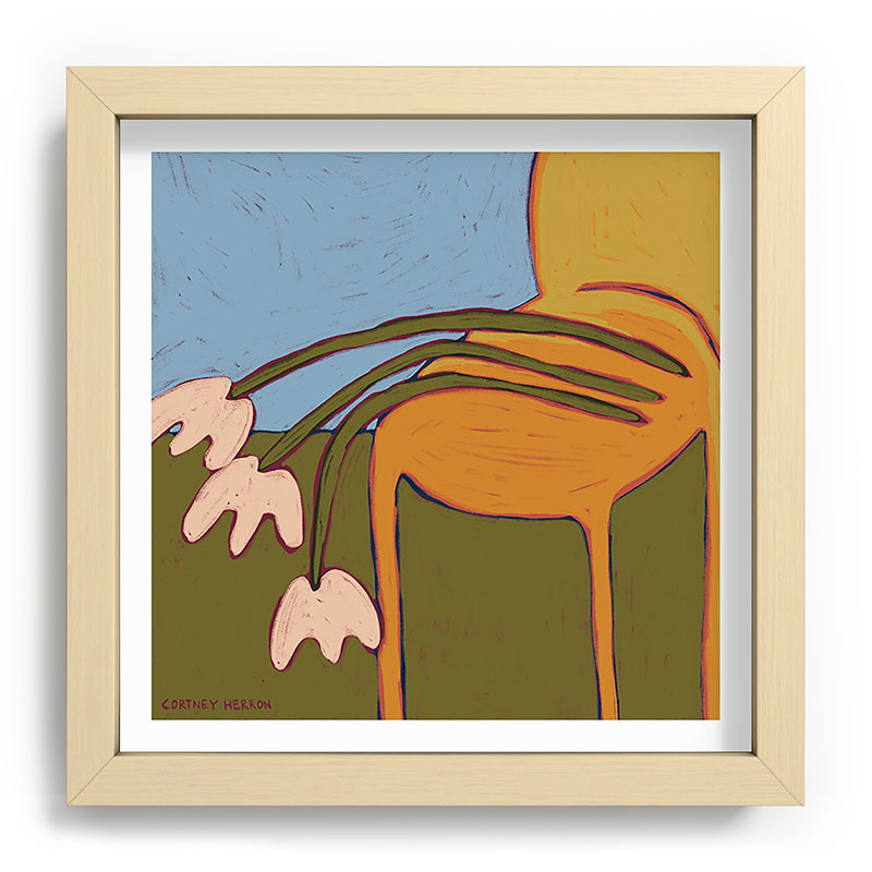 3 Flowers Framed Art Print