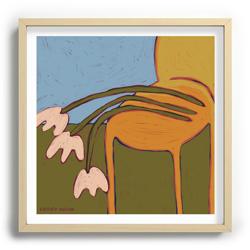 3 Flowers Framed Art Print