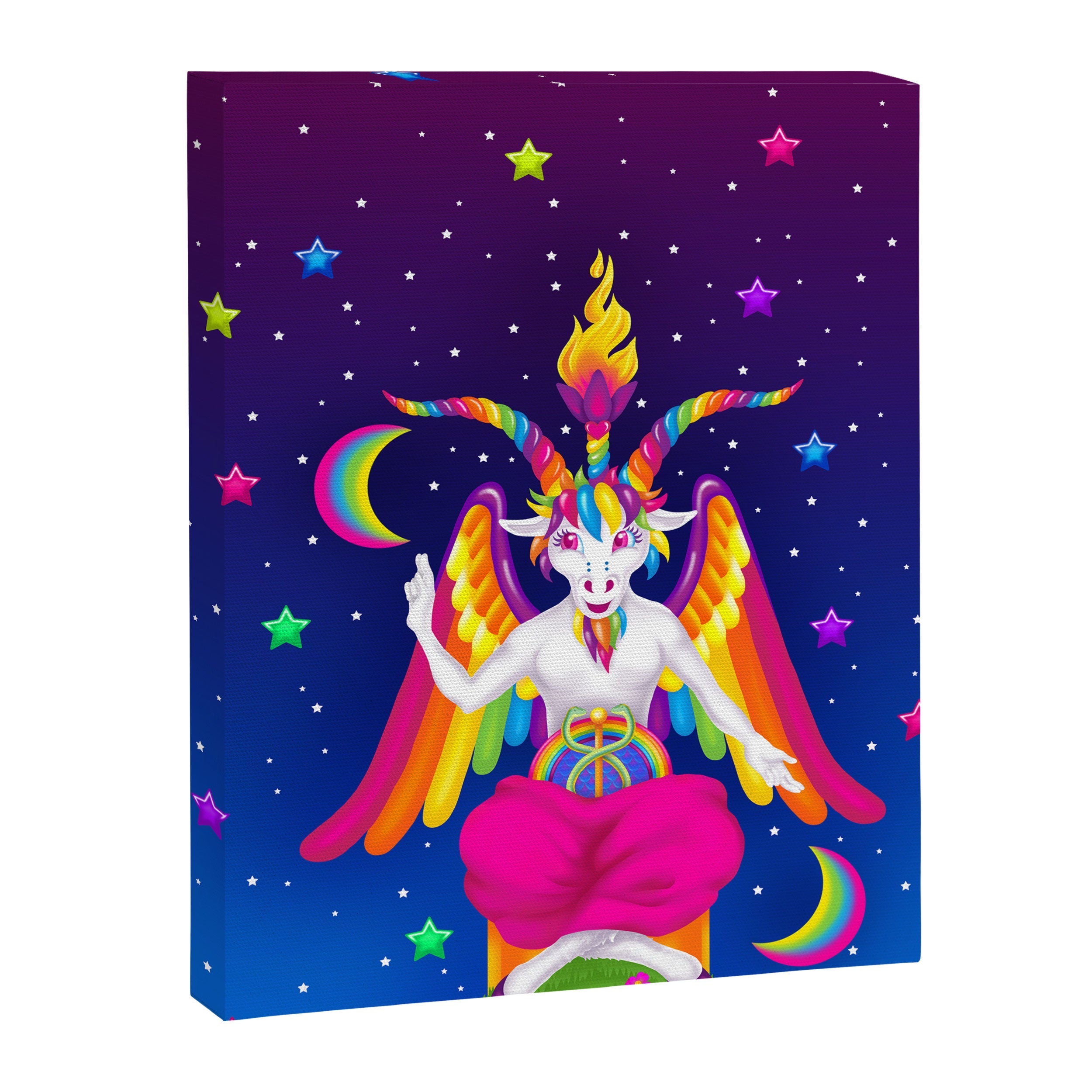 1997 Neon Rainbow Baphomet Canvas Print
