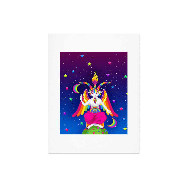 1997 Neon Rainbow Baphomet Art Print