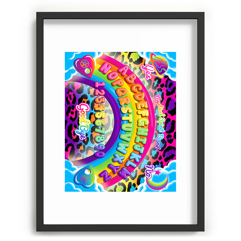 1997 Neon Rainbow Spirit Board Framed Art Print