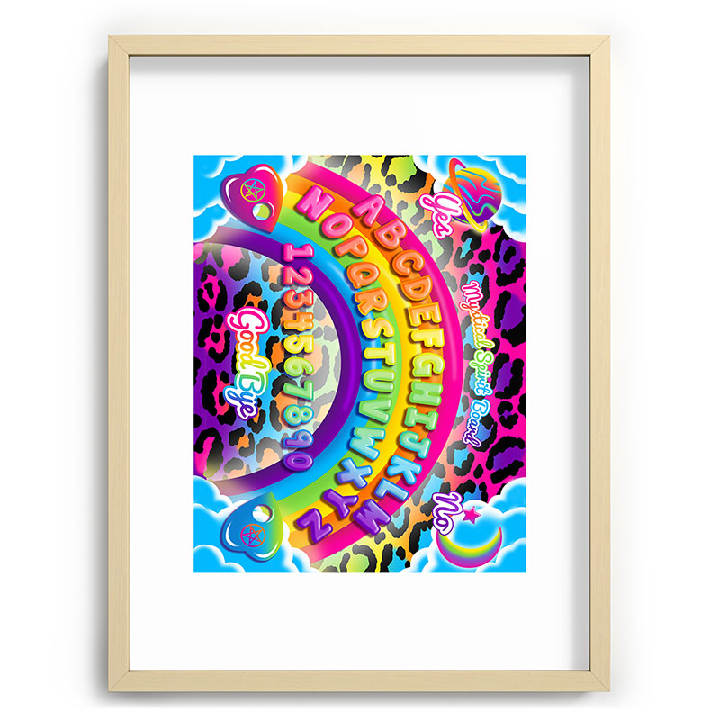 1997 Neon Rainbow Spirit Board Framed Art Print