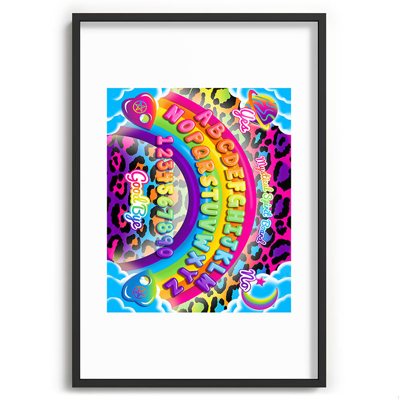 1997 Neon Rainbow Spirit Board Framed Art Print