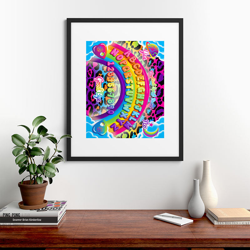 1997 Neon Rainbow Spirit Board Framed Art Print