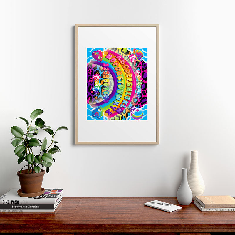 1997 Neon Rainbow Spirit Board Framed Art Print
