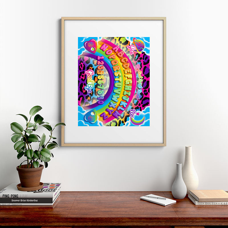 1997 Neon Rainbow Spirit Board Framed Art Print