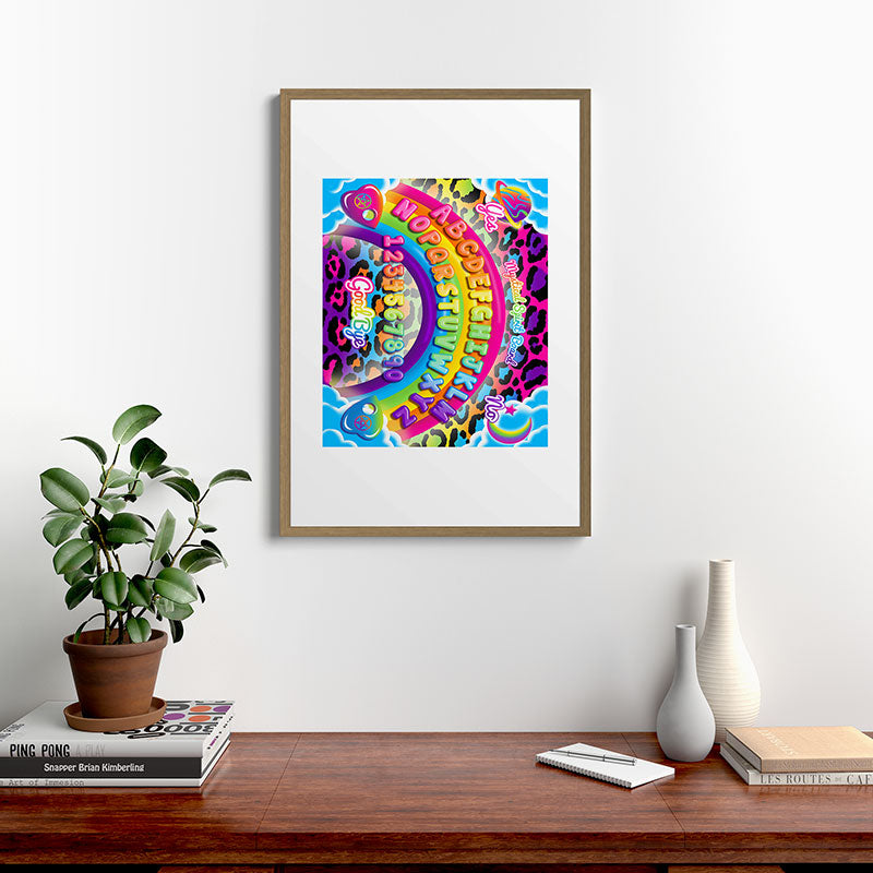 1997 Neon Rainbow Spirit Board Framed Art Print