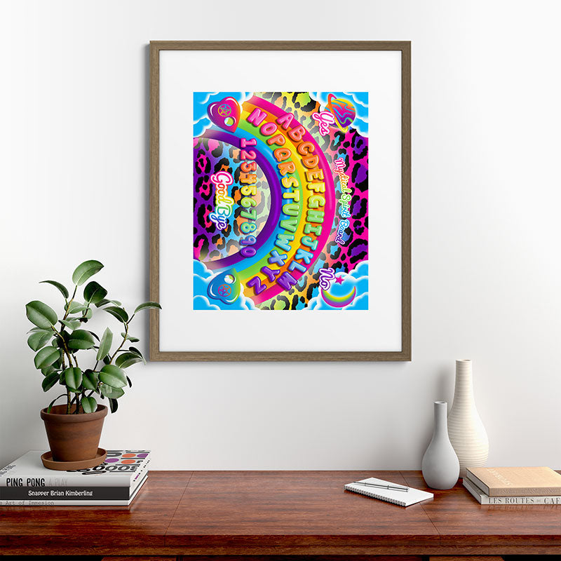 1997 Neon Rainbow Spirit Board Framed Art Print