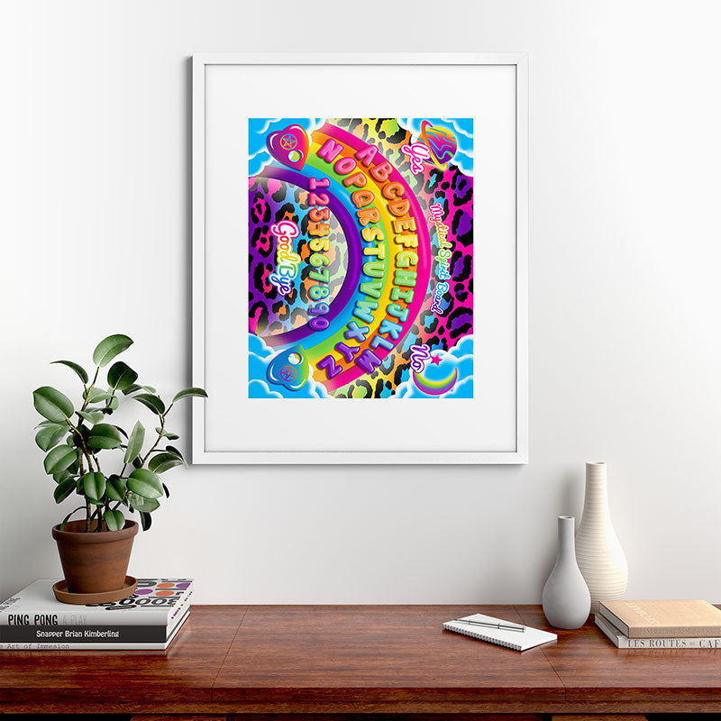 1997 Neon Rainbow Spirit Board Framed Art Print