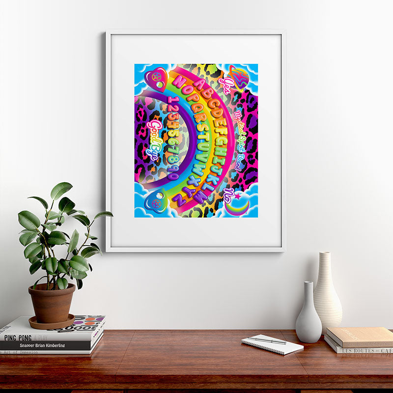 1997 Neon Rainbow Spirit Board Framed Art Print