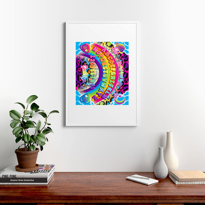 1997 Neon Rainbow Spirit Board Framed Art Print